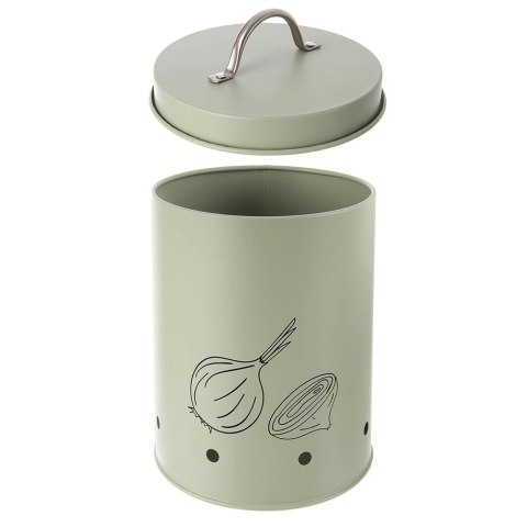 Pojemnik na warzywa i owoce metalowy zielony GREENISH 2,4 l