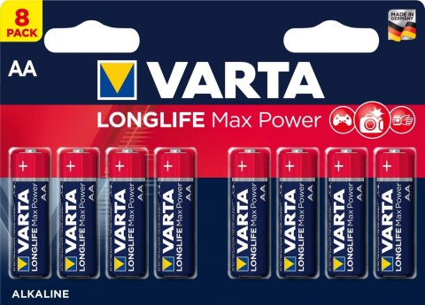 Baterie VARTA LONGLIFE MAX POWER AA 1.5V 8 (5+3) szt Baterie VARTA LONGLIFE MAX POWER AA 1.5V 8 (5+3) szt