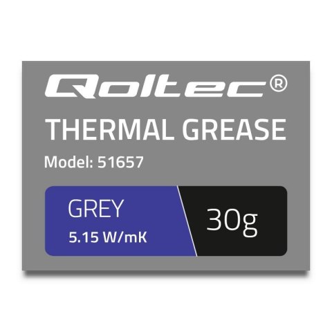 Pasta termoprzewodząca Qoltec 5.15W/m-K | 30g | szara Pasta termoprzewodząca Qoltec 5.15W/m-K | 30g | szara