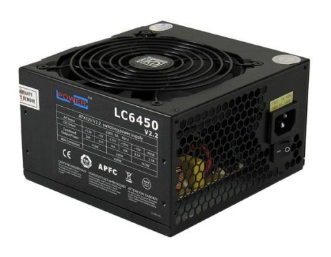 Zasilacz LC-Power 450w LC6450 V2.2, 120mm, 20/24 pin, PCI-E, 4x SATA 80 PLU Zasilacz LC-Power 450w LC6450 V2.2, 120mm, 20/24 pin, PCI-E, 4x SATA 80 PLU