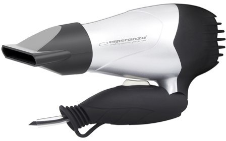 Suszarka do włosów ESPERANZA EBH002S (850W /Czarno-srebrny )