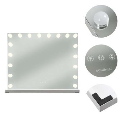 Lusterko kosmetyczne 80x62cm LED Soulima 25808
