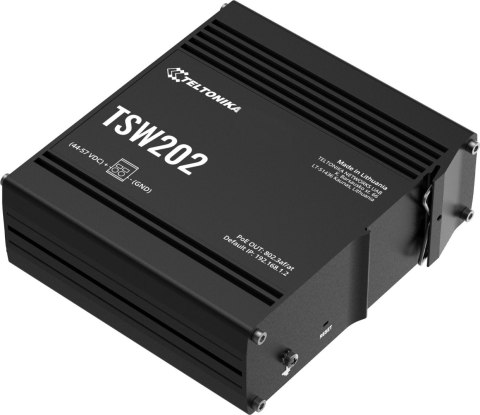 Teltonika TSW202 switch przemysłowy zarządzalny 8xFE 2xSFP PoE+ (TSW202000000) DIN