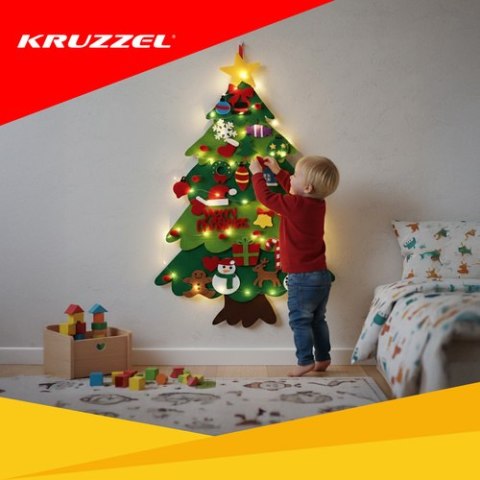 Choinka filcowa LED Kruzzel 26548