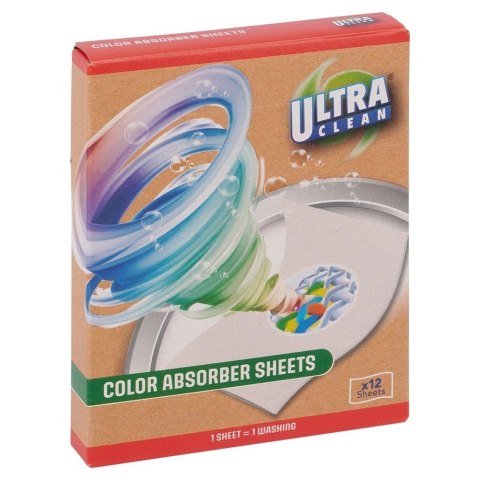 Chusteczki do Prania ULTRA CLEAN 12 szt. Wyłapujące Kolor Ochrona