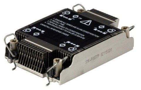Supermicro SNK-P0077P system chłodzenia komputerów Procesor Radiator Czarny, Stal nierdzewna
