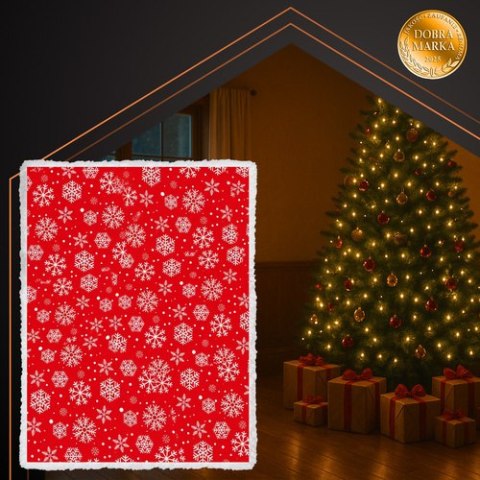 Koc świąteczny flanelowy 1,3x1,7m Ruhhy 26611