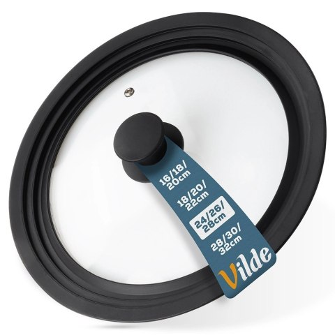 Pokrywka szklana silikonowa uniwersalna 24/26/28 cm