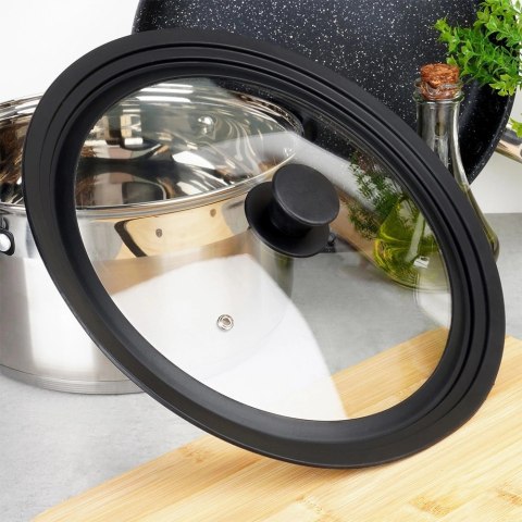 Pokrywka szklana silikonowa uniwersalna 28/30/32 cm