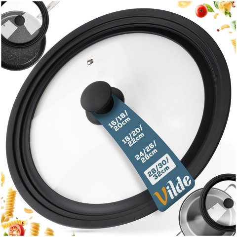 Pokrywka szklana silikonowa uniwersalna 28/30/32 cm