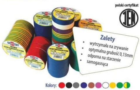 TAŚMA IZOLACYJNA REPERO 711E ŻÓŁTA 19MMX20M