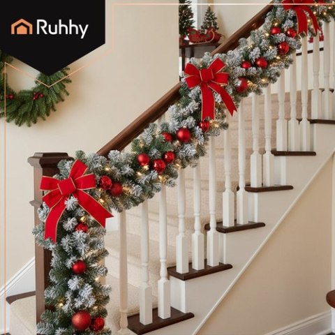 Girlanda choinkowa ośnieżona 2.7m HQ Ruhhy 26244