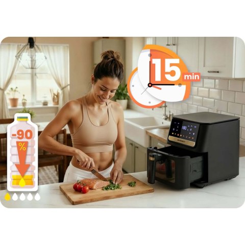 Frytkownica beztłuszczowa Air fryer Berdsen BD-655 czarna