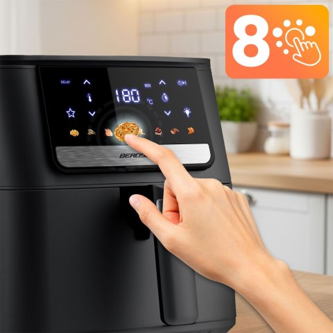 Frytkownica beztłuszczowa Air fryer Berdsen BD-662 czarna