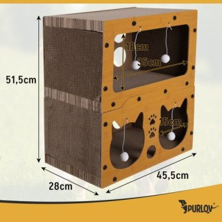 Drapak dla kota - dwupiętrowy domek Purlov 27017