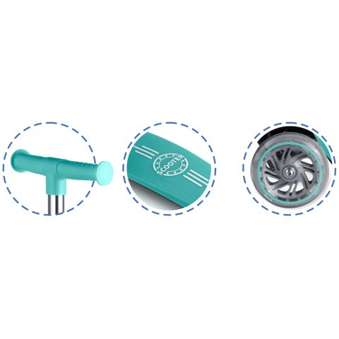 Hulajnoga trójkołowa dla dzieci balansowa świecąca w ciemności Ricokids Glow - turkusowa