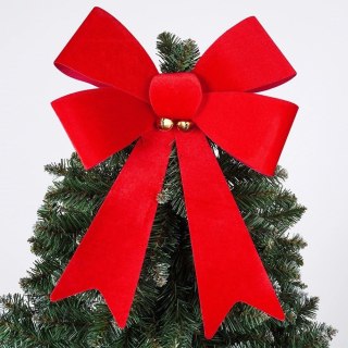 Kokarda dekoracyjna świąteczna welurowa 35x46 cm