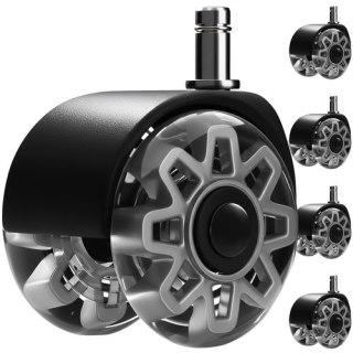 Kółka do fotela obrotowego szare 5szt. Ruhhy 25280