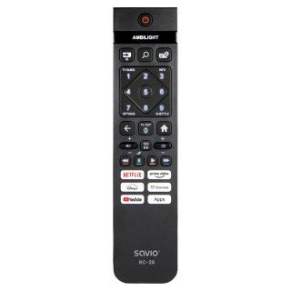 Pilot uniwersalny/zamiennik Savio RC-26 do do TV PHILIPS - SMART TV