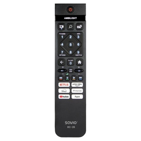 Pilot uniwersalny/zamiennik Savio RC-26 do do TV PHILIPS - SMART TV