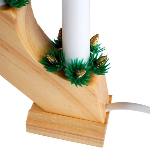 Świecznik adwentowy drewniany na 7 świeczek 41,5x29 cm