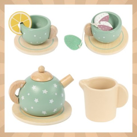 Zestaw do herbaty dla dzieci +patera Kruzzel 26418