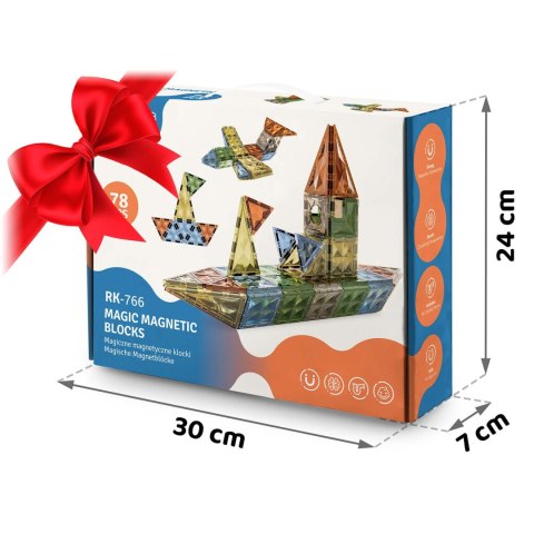 Klocki magnetyczne RK-766 Ricokids Klocki magnetyczne RK-766 Ricokids