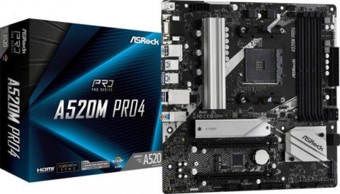 Płyta główna ASROCK A520M PRO4 (Socket AM4 /micro ATX)