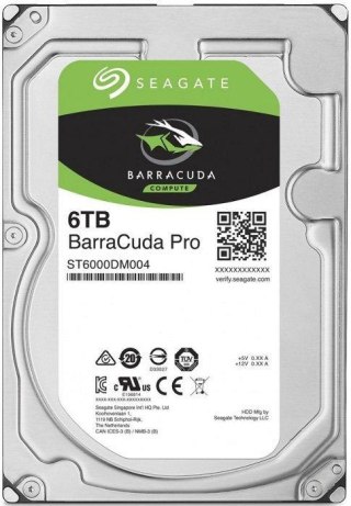 Dysk SEAGATE BarraCuda® Pro 6TB ST6000DM004 7200 256MB SATA III NCQ