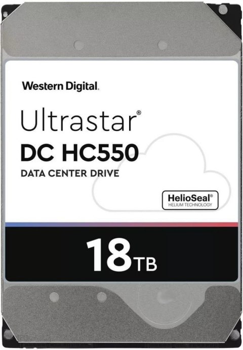 Dysk Western Digital Ultrastar DC HC550 He18 18TB 3,5" 512MB SATA 6Gb/s 512e SE WUH721818ALE6L4 Dysk Western Digital Ultrastar DC HC550 He18 18TB 3,5" 512MB SATA 6Gb/s 512e SE WUH721818ALE6L4