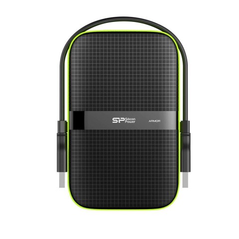 Dysk zewnętrzny Silicon Power ARMOR A60 5TB USB 3.0 BLACK-GREEN/PANCERNY wstrząso/pyło i wodoodporny IPX4