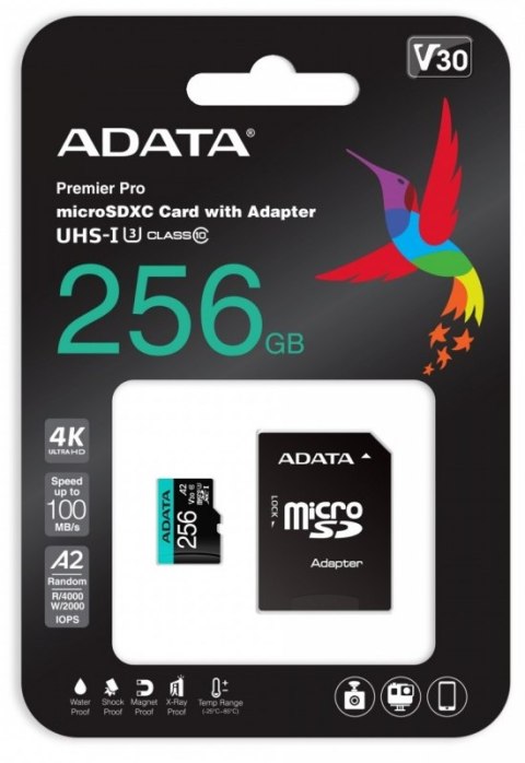 Karta pamięci A-DATA 256 GB Adapter Karta pamięci A-DATA 256 GB Adapter