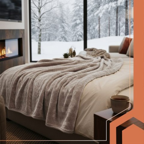 Mata- koc elektryczny 180x130cm beżowy Ruhhy 26224