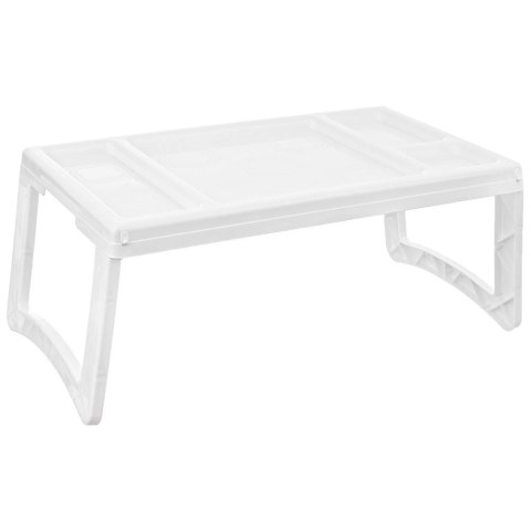 Stolik śniadaniowy biały składany 50x30x21 cm