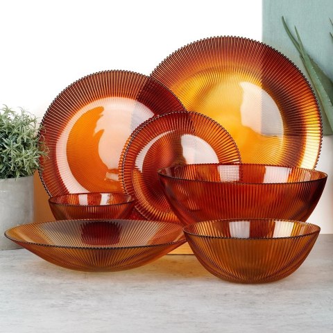 Miska sałatkowa szklana bursztynowa 21 cm, 1,4 l