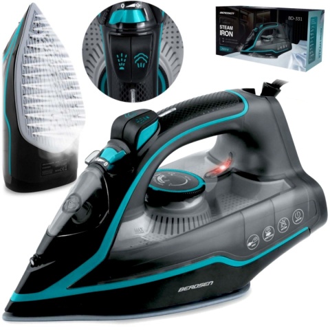 Żelazko parowe 2600W Berdsen BD-331 ceramiczna powłoka praca w pionie