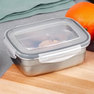 Pojemnik na żywność stalowy z pokrywką i uszczelką 1,25 l