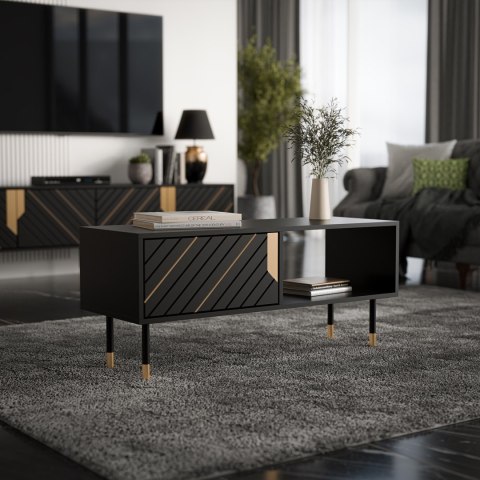 Ława/stolik MOUNTAIN 110x60x46 czarny + złoty