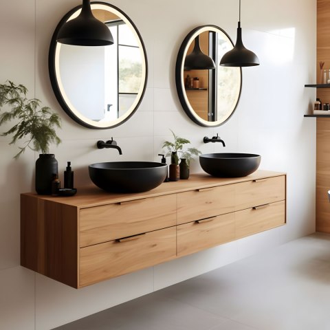 Lustro łazienkowe LED okrągłe ścienne 80 cm 3 barwy włącznik dotykowy regulacja jasności ModernHome