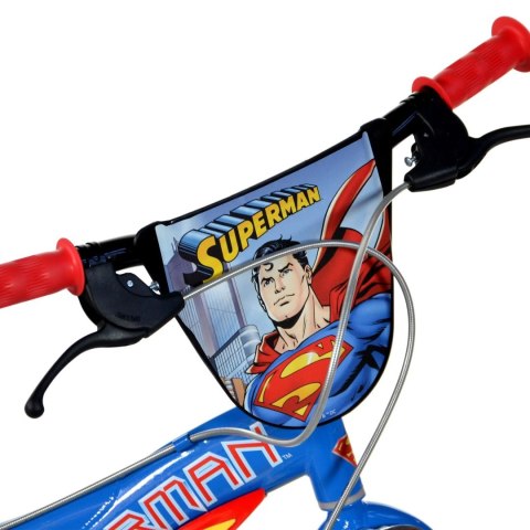 Rower dziecięcy Dino SUPERMAN 14" 2024 niebieski