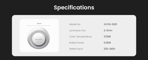 Lampka nocna Yeelight z czujnikiem światła Lite YLYYD-0021