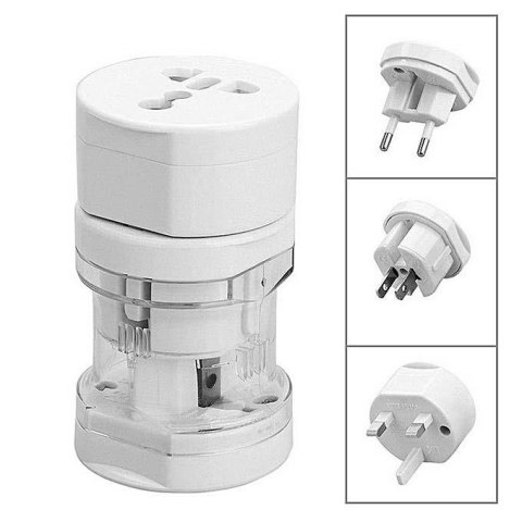 Adapter podróżny AC Akyga AK-AD-61 worldwide biały Adapter podróżny AC Akyga AK-AD-61 worldwide biały