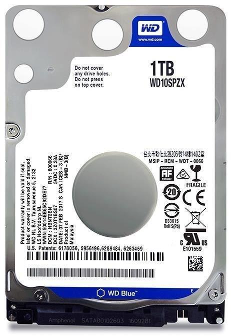 Dysk WD WD10SPZX 1TB WD Blue 128MB SATA III 2,5" 6GB/s Slim 7mm Dysk WD WD10SPZX 1TB WD Blue 128MB SATA III 2,5" 6GB/s Slim 7mm