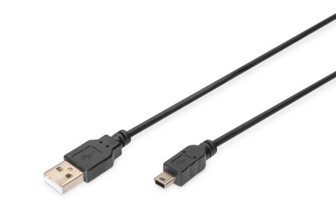 Kabel DIGITUS AK-300130-018-S USB2.0 Canon USB A/miniUSB B 1,8m Kabel DIGITUS AK-300130-018-S USB2.0 Canon USB A/miniUSB B 1,8m
