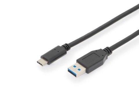 Kabel DIGITUS USB 3.1 Gen.2 SuperSpeed+ 10Gbps Typ USB C/A M/M, PD, czarny 1m Kabel DIGITUS USB 3.1 Gen.2 SuperSpeed+ 10Gbps Typ USB C/A M/M, PD, czarny 1m
