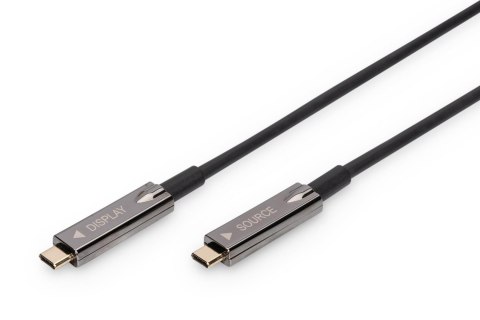 Kabel DIGITUS połączeniowy hybrydowy AOC USB 3.1 Typ C/USB Typ C 4K 60Hz 10m Kabel DIGITUS połączeniowy hybrydowy AOC USB 3.1 Typ C/USB Typ C 4K 60Hz 10m