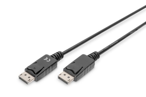 Kabel DisplayPort DIGITUS z zatrzaskami 1080p 60Hz FHD Typ DP/DP M/M czarny 5m Kabel DisplayPort DIGITUS z zatrzaskami 1080p 60Hz FHD Typ DP/DP M/M czarny 5m