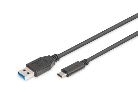 Kabel USB 2.0 DIGITUS HighSpeed Typ USB A/USB C M/M czarny 1,8m Kabel USB 2.0 DIGITUS HighSpeed Typ USB A/USB C M/M czarny 1,8m