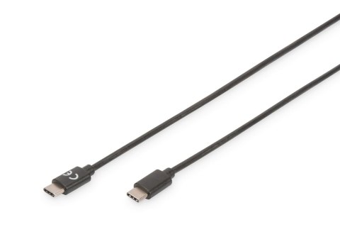 Kabel USB 2.0 DIGITUS HighSpeed Typ USB C/USB C M/M czarny 1,0m Kabel USB 2.0 DIGITUS HighSpeed Typ USB C/USB C M/M czarny 1,0m