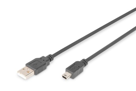 Kabel USB DIGITUS 2.0 A/M - mini B/M, 1m Kabel USB DIGITUS 2.0 A/M - mini B/M, 1m